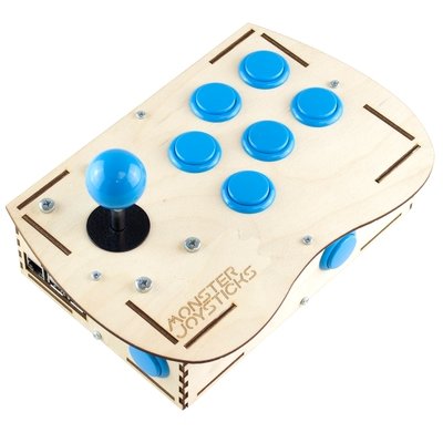 Plywood Deluxe Arcade Controller Kit for Raspberry Pi - Ice Blue