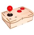 Plywood Mini Monster Retro Gaming Joystick Kit - Cherry Red