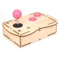 Plywood Mini Monster Retro Gaming Joystick Kit - Cyber Pink