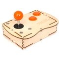 Plywood Mini Monster Retro Gaming Joystick Kit - Electric Orange