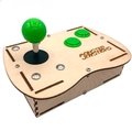 Plywood Mini Monster Retro Gaming Joystick Kit - Jelly Green