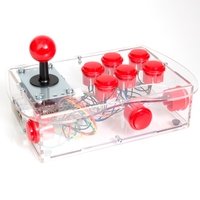 Clear BASIC Arcade Controller Kit for Raspberry Pi - Cherry Red