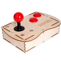 Plywood BASIC Mini Monster Retro Gaming Joystick Kit - Cherry Red