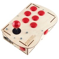 Plywood Deluxe Arcade Controller Kit for Raspberry Pi - Cherry Red
