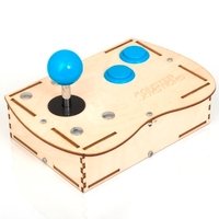 Plywood Mini Monster Retro Gaming Joystick Kit - Ice Blue
