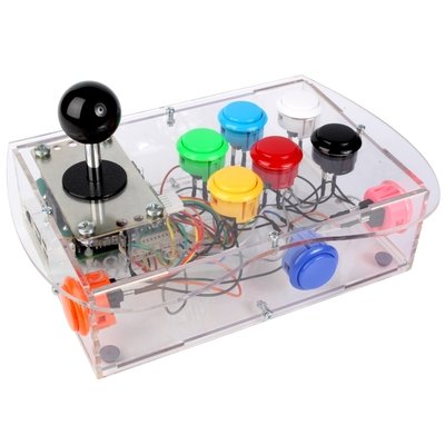 Clear Deluxe Arcade Controller Kit for Raspberry Pi - Classic