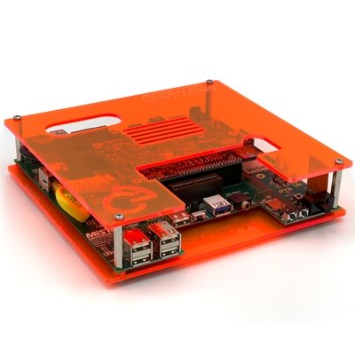 MiSTer Multisystem Open Frame Case - Lava Orange